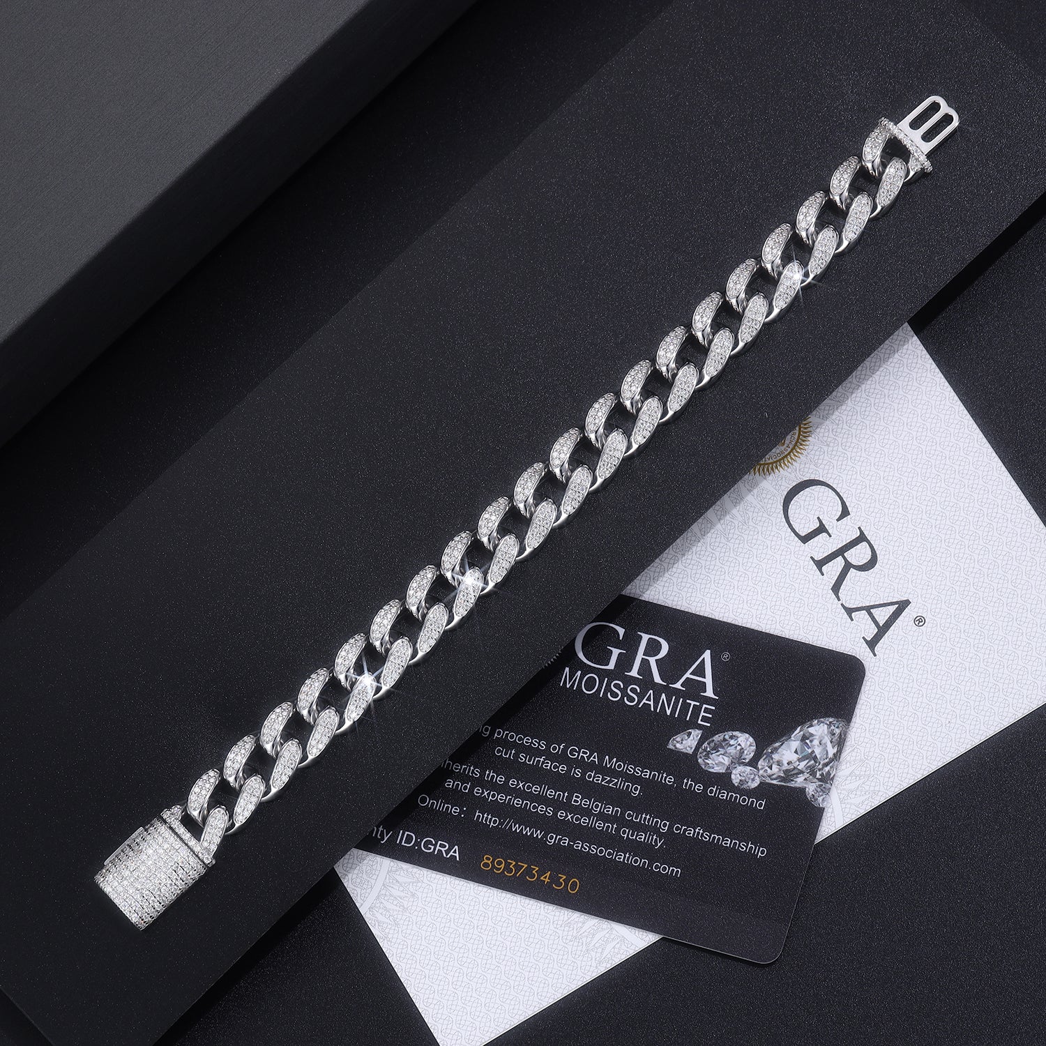 Moissanite Silver Bracelet 925 Sterling Silver Platinum Plated Minimalist Luxury Bracelet with GRA Certificate