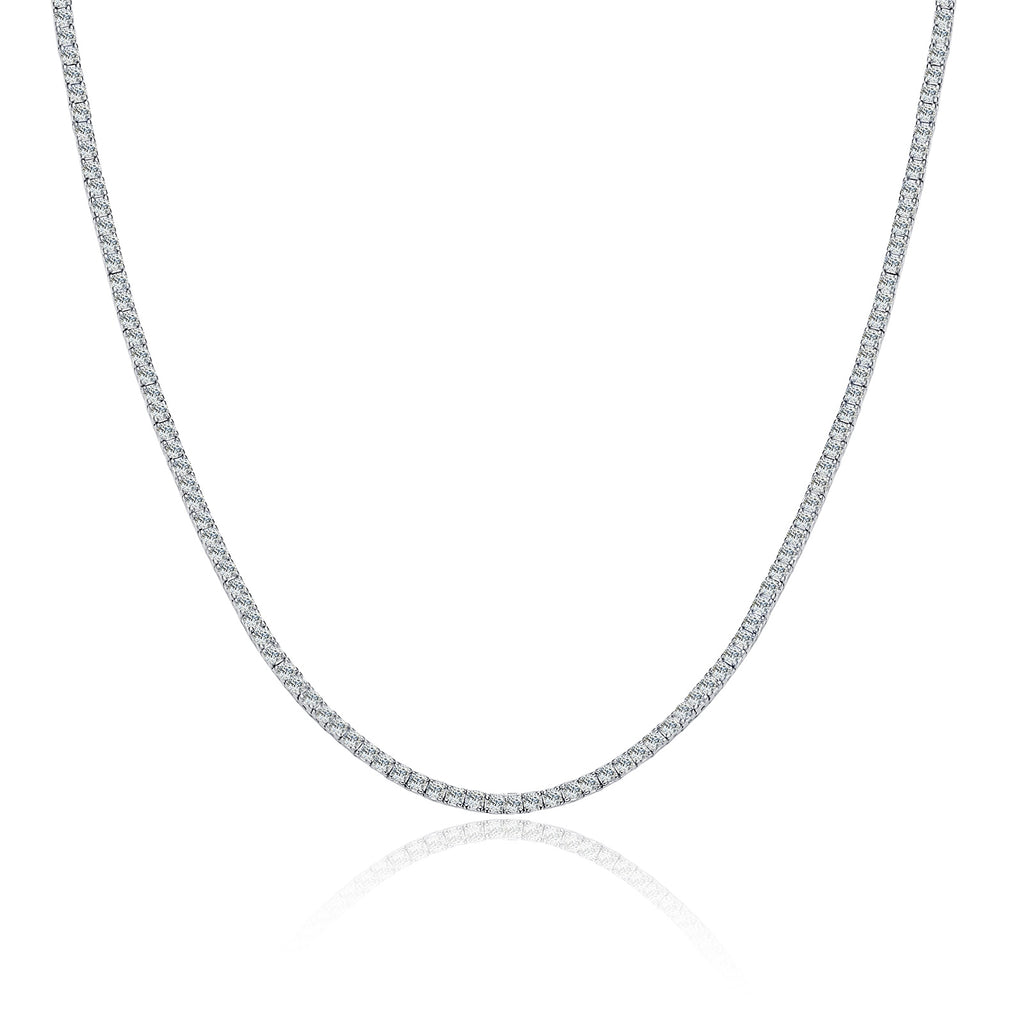 A Luxurious And Fashionable Minimalist Jewelry Pendant Necklace Set With Top-quality Moissanite, Made Of S925 Silver Electroplated With Platinum.