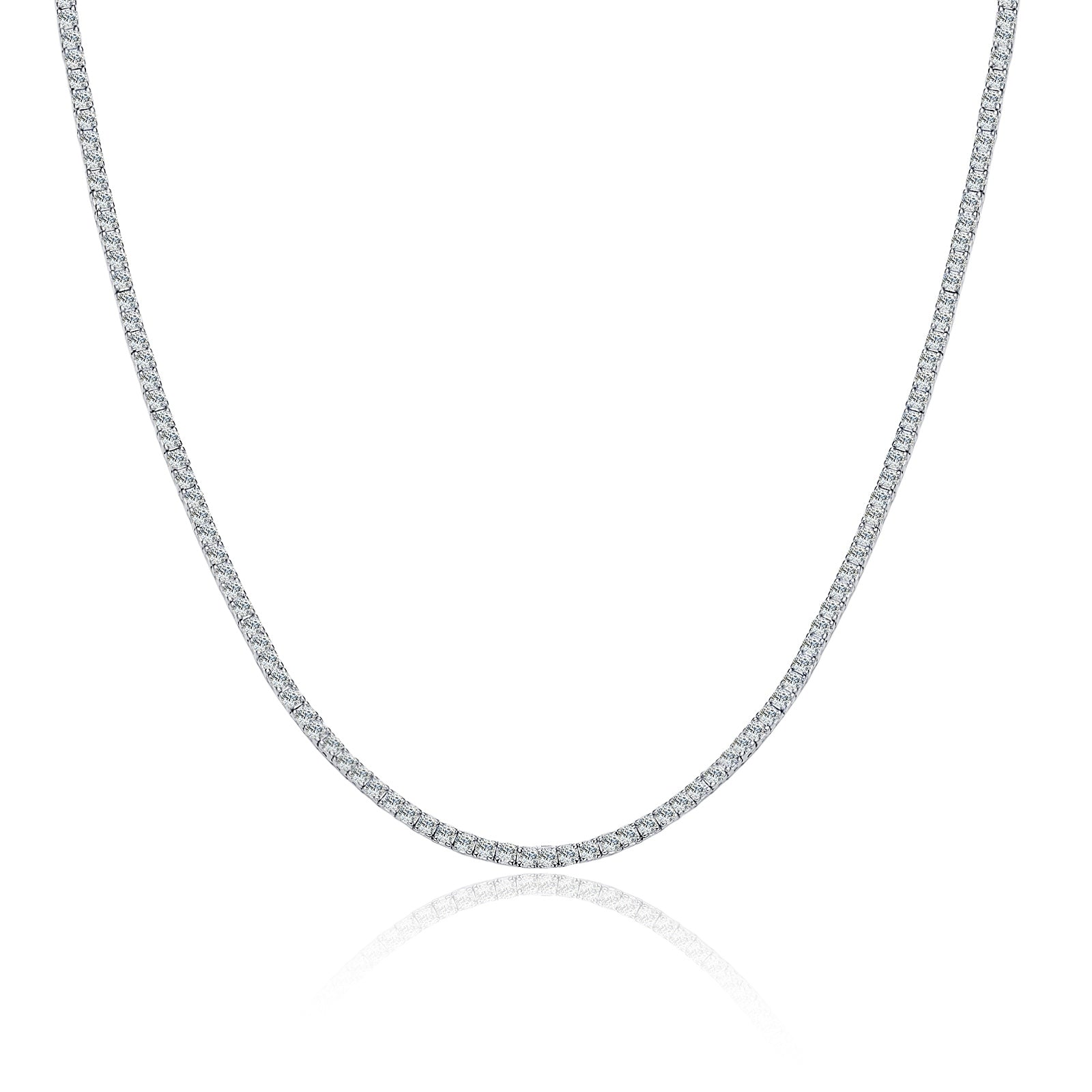 A Luxurious And Fashionable Minimalist Jewelry Pendant Necklace Set With Top-quality Moissanite, Made Of S925 Silver Electroplated With Platinum.